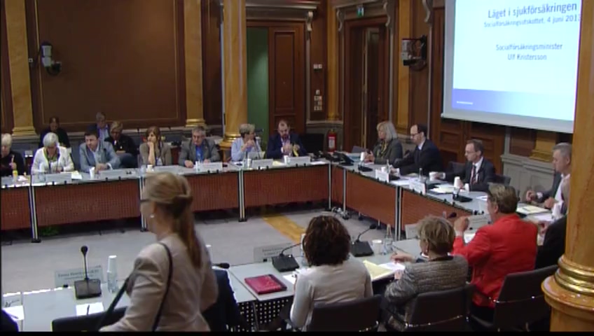 Stillbild från Öppet sammanträde: Öppet sammanträde om de ökande sjuktalen