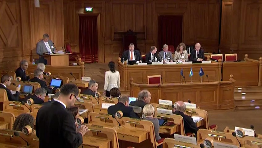 Stillbild från Öppen konferens: Nato-delegationer möts i riksdagen