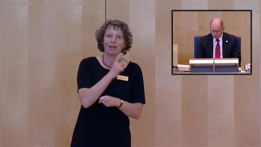 Stillbild från Debatt med anledning av vårpropositionen: Debatt om den ekonomiska vårpropositionen och vårändringsbudgeten – teckenspråkstolkad