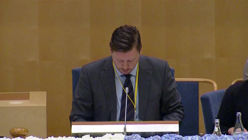 Stillbild från Öppen konferens: Nordiska rådets session – originalljud