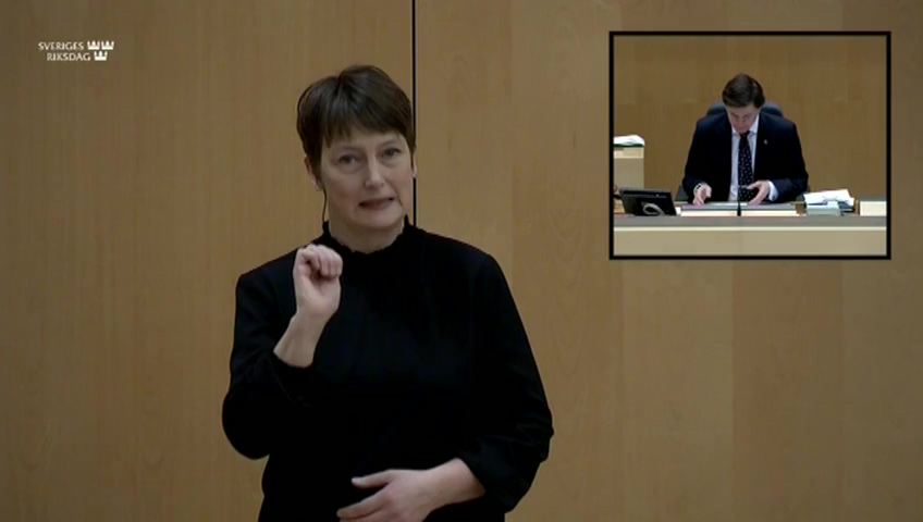 Stillbild från EU-debatt: EU-politisk debatt - teckenspråkstolkad