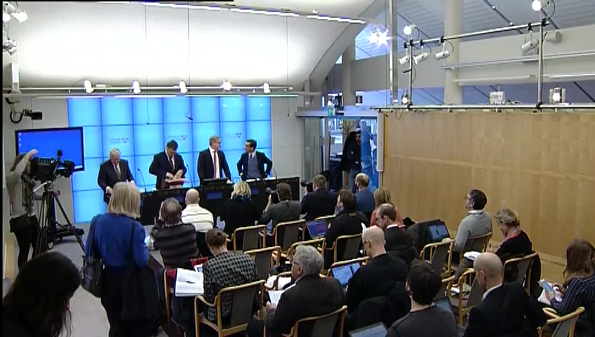 Stillbild från Presskonferens: Pressträff om utvärdering av penningpolitiken 2010–2015
