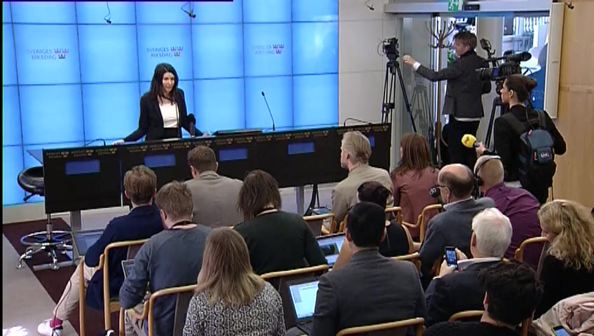 Stillbild från Presskonferens: Pressträff med talman Per Westerberg och Stefan Löfven (S)
