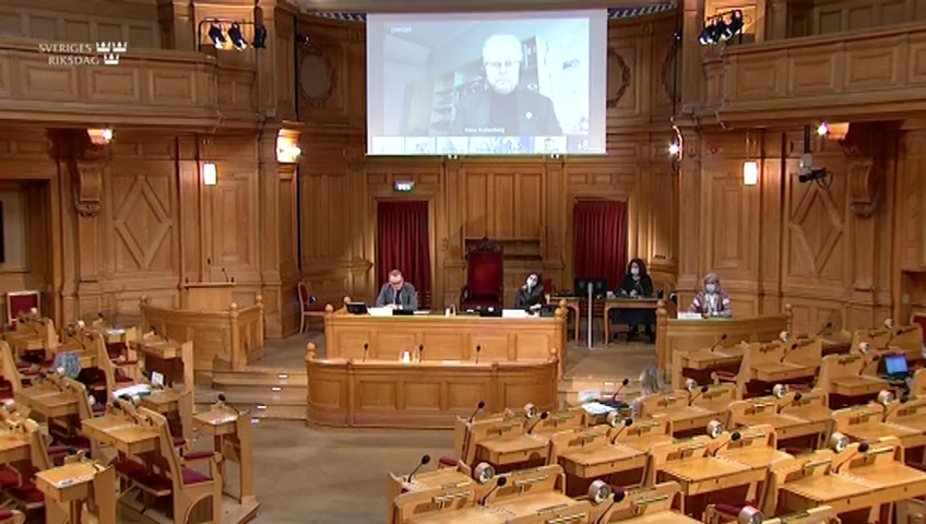 Stillbild från Öppet samråd: Öppet sammanträde i EU-nämnden