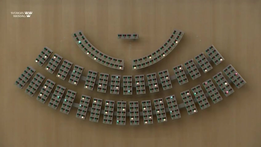 Stillbild från debatten i kammaren