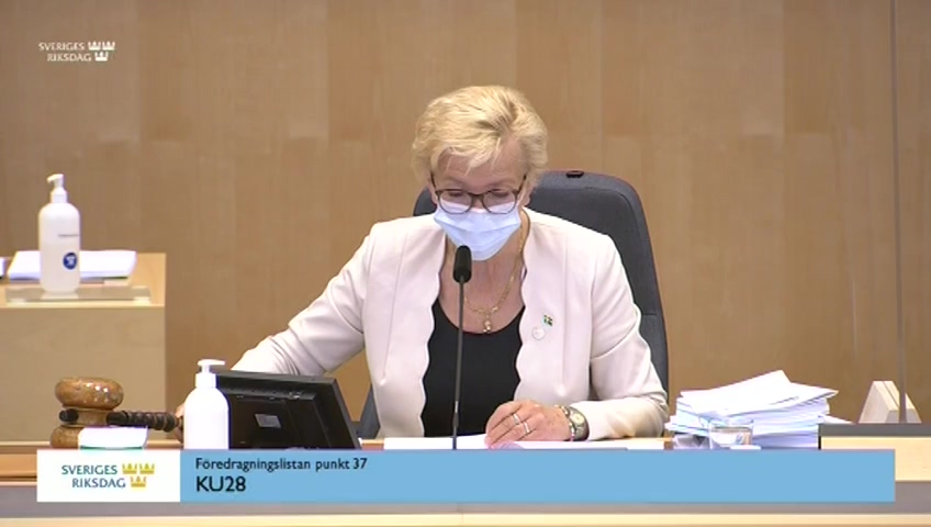 Stillbild från Debatt om förslag: Riksrevisionens rapport om automatiserat beslutsfattande i statsförvaltningen
