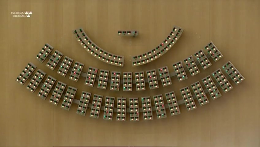 Stillbild från debatten i kammaren
