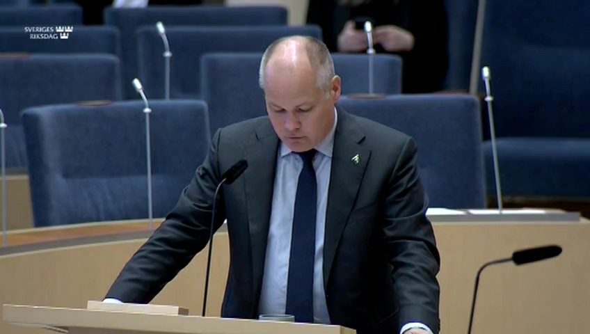 Stillbild från Interpellationsdebatt: Uteblivna utvisningar