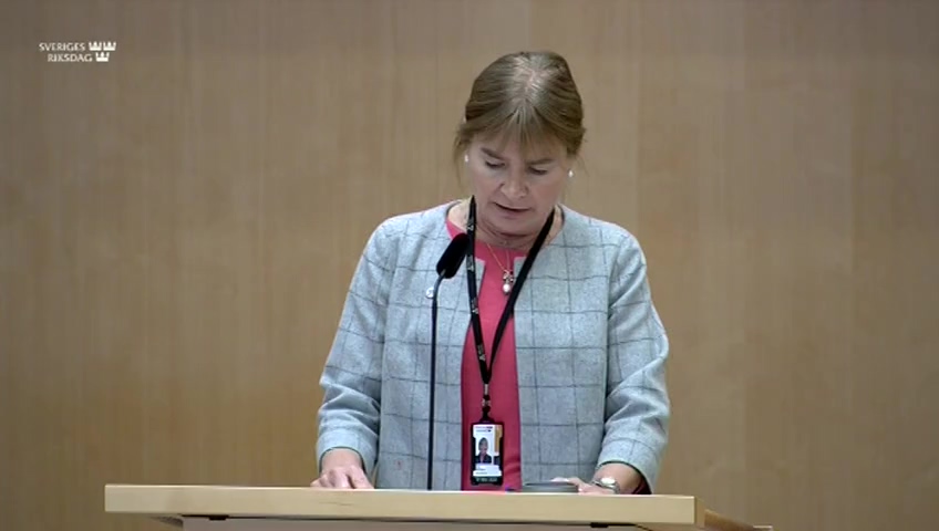 Stillbild från Debatt om förslag: Vattenvård