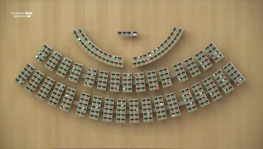 Stillbild från debatten i kammaren