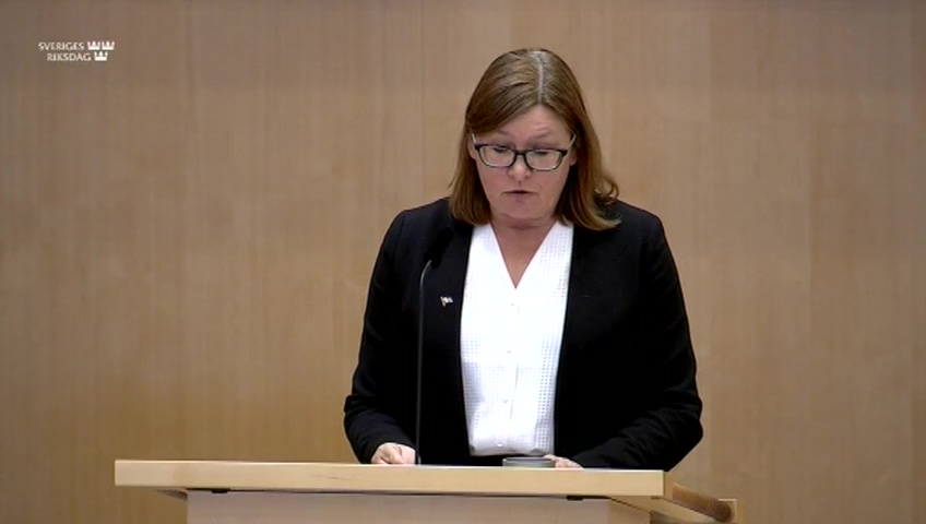 Stillbild från Debatt om förslag: Lag om tillfällig stängning av verksamheter på skolområdet vid extraordinära händelser i fredstid