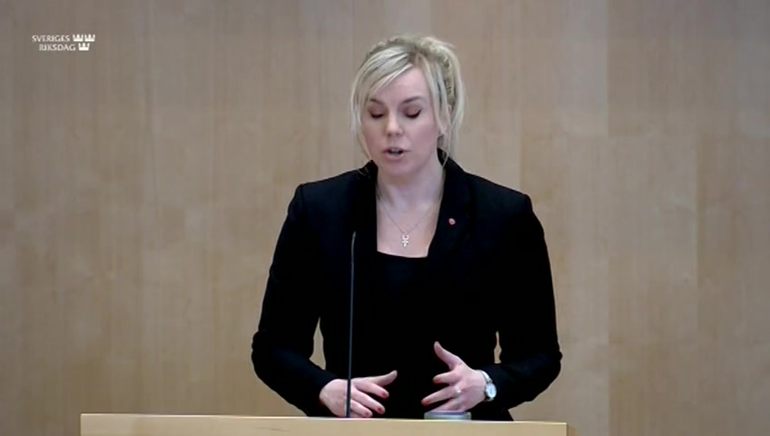 Stillbild från Debatt om förslag: Samarbete mellan svenska och norska särskilda insatsgrupper i krissituationer