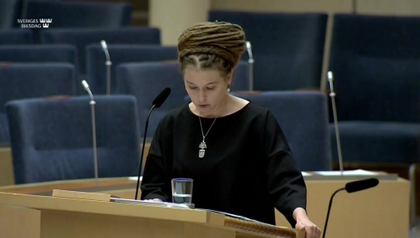 Stillbild från Interpellationsdebatt: Public service-bolagens redovisning av medverkandes partitillhörighet