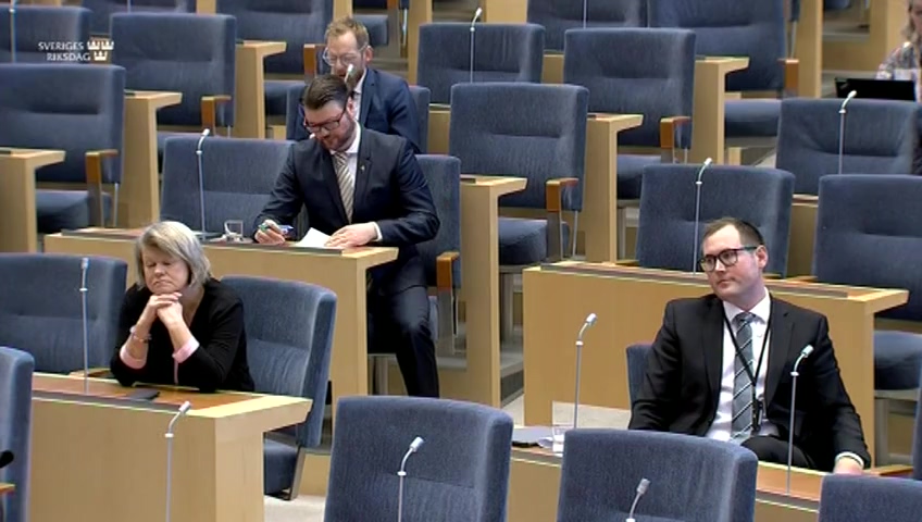 Stillbild från Debatt om förslag: Extra ändringsbudget för 2020 - Kreditgarantier för lån till företag med anledning av coronaviruset