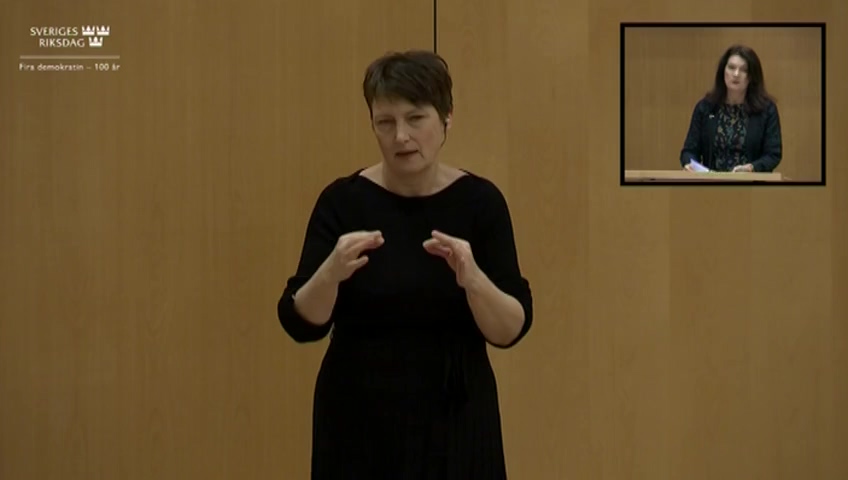 Stillbild från Utrikespolitisk debatt: Utrikespolitisk debatt - teckenspråkstolkad