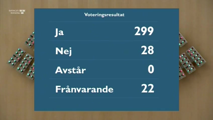 Stillbild från debatten i kammaren
