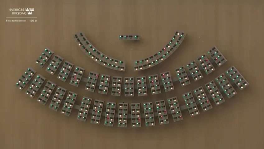 Stillbild från debatten i kammaren