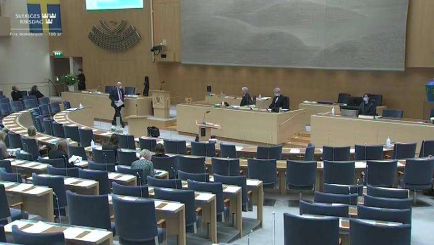 Stillbild från EU-debatt: EU-politisk debatt