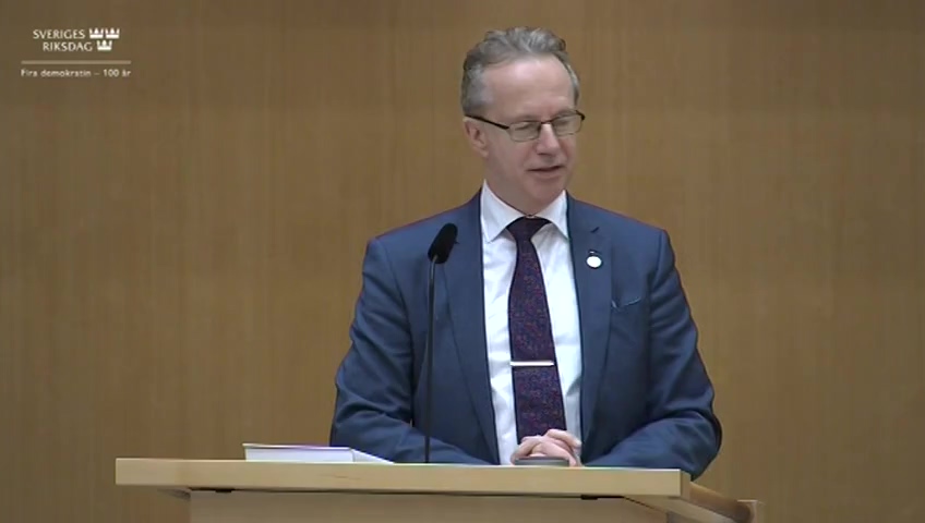 Stillbild från Debatt om förslag: Justitieombudsmännens ämbetsberättelse