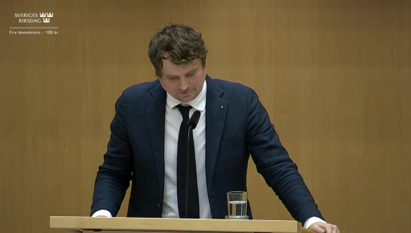 Stillbild från Debatt om förslag: Utgiftsområde 10 Ekonomisk trygghet vid sjukdom och funktionsnedsättning