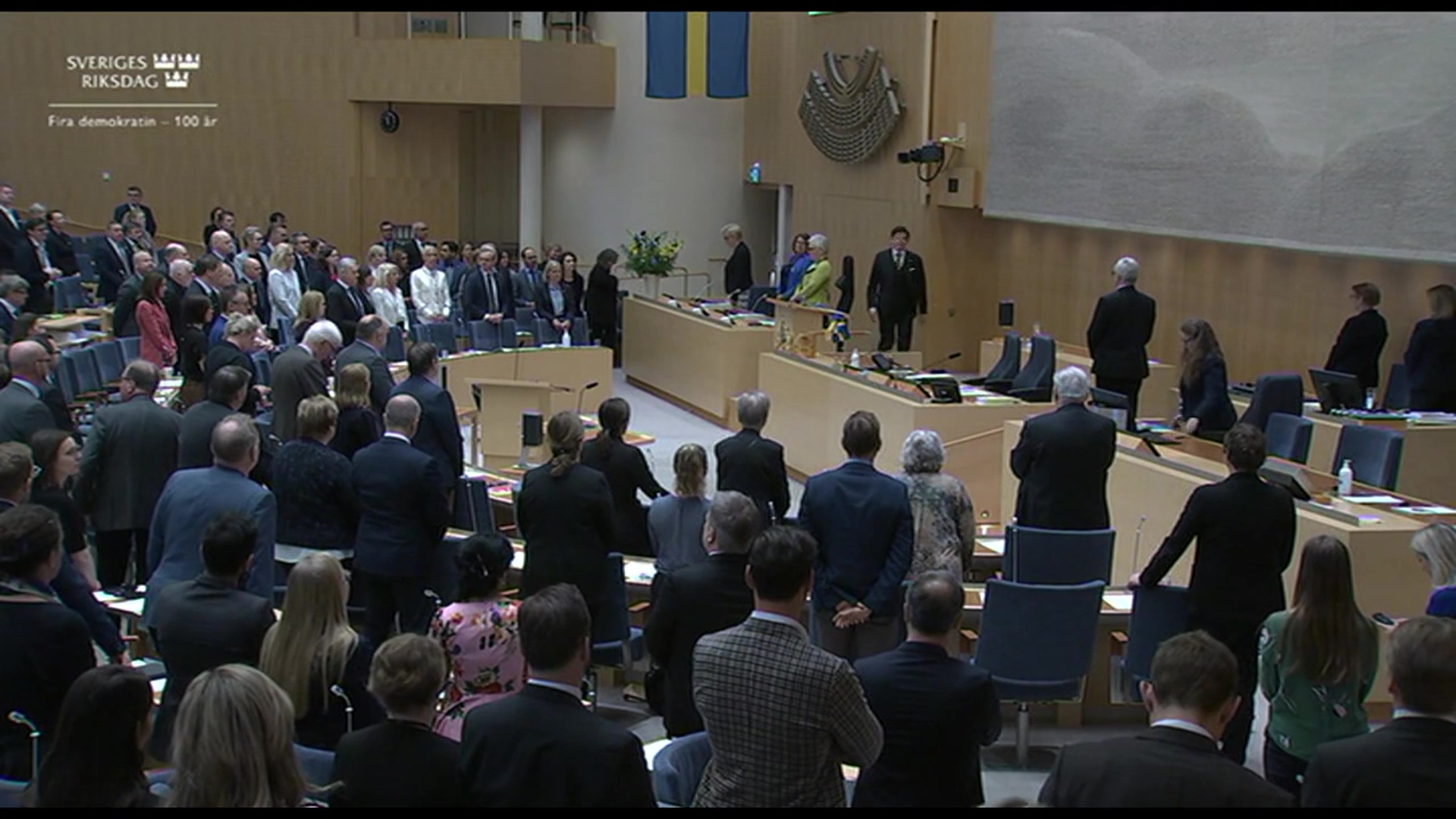 Stillbild från Besök: Ukrainas president talar till riksdagens ledamöter