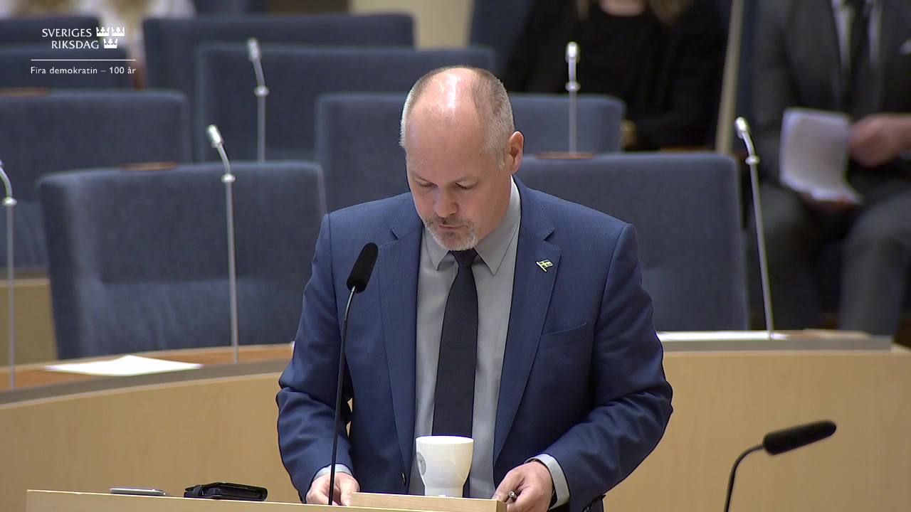 Stillbild från Interpellationsdebatt: Danmarks åtgärder mot gängkriminaliteten