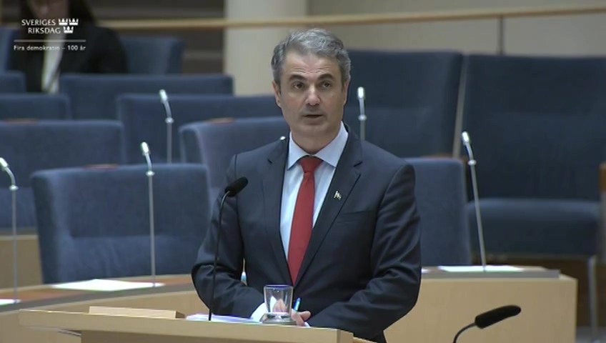 Stillbild från Interpellationsdebatt: Vårjakt på råbock i hela landet