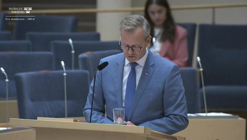 Stillbild från Interpellationsdebatt: Utsläpp i svenska vatten
