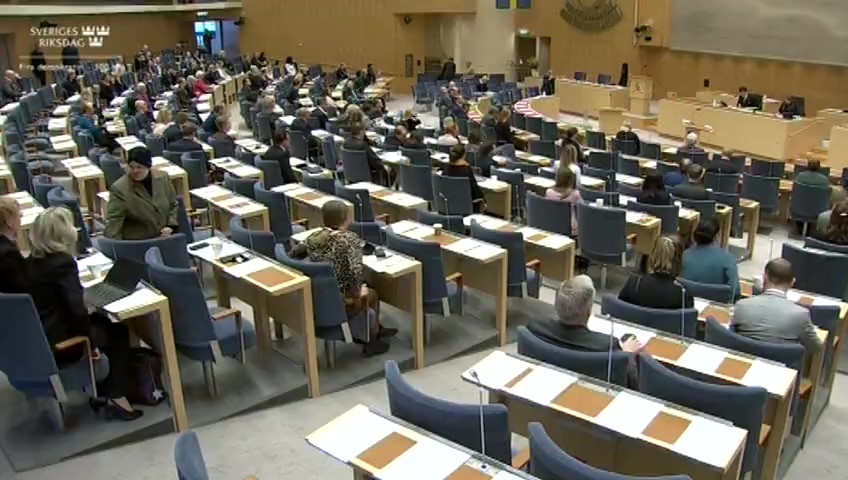 Stillbild från Statsministerns frågestund: Statsministerns frågestund