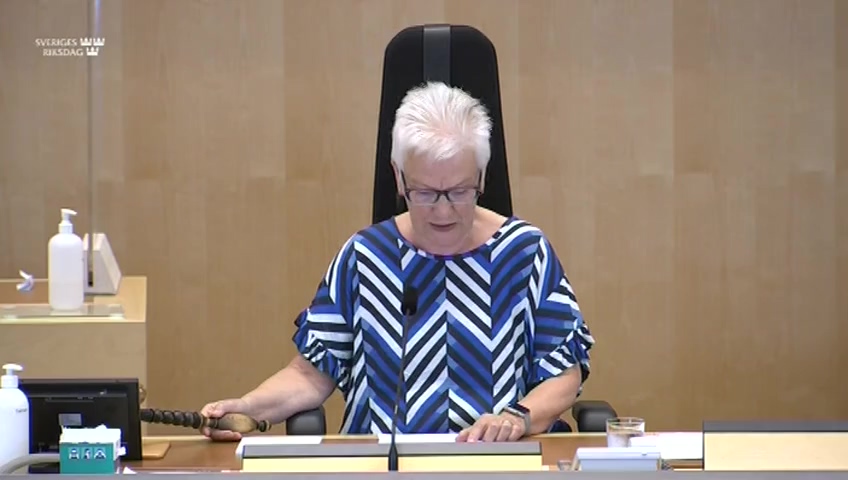 Stillbild från debatten i kammaren