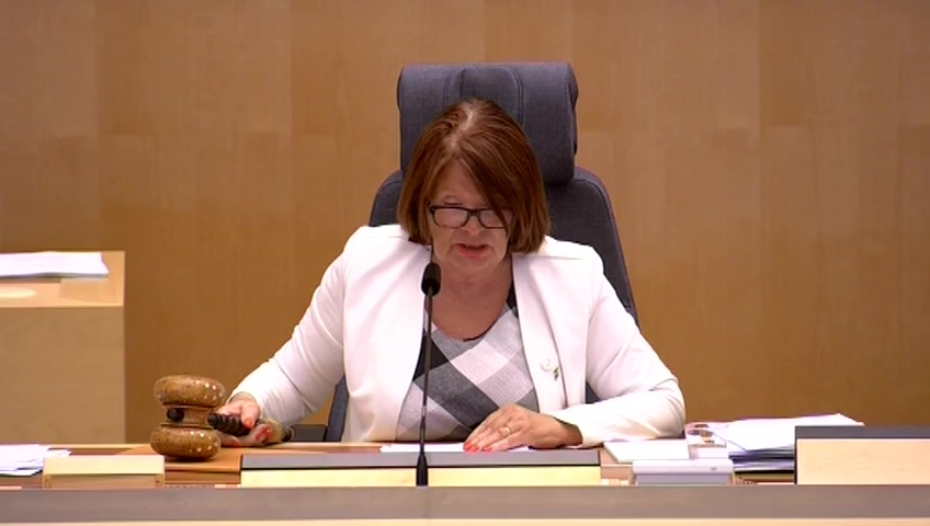 Stillbild från debatten i kammaren