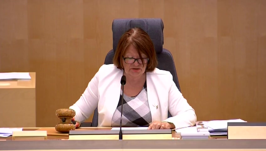 Stillbild från debatten i kammaren