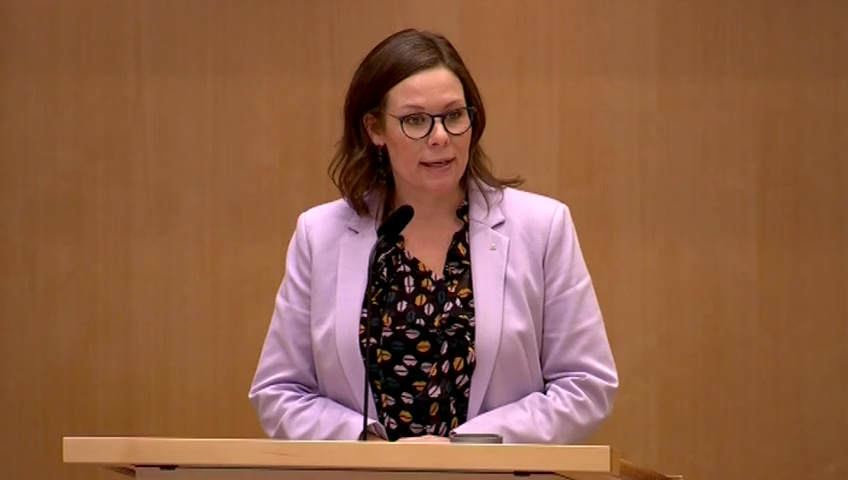 Stillbild från Debatt om förslag: Förlängning av lagen om tillfälliga begränsningar av möjligheten att få uppehållstillstånd i Sverige