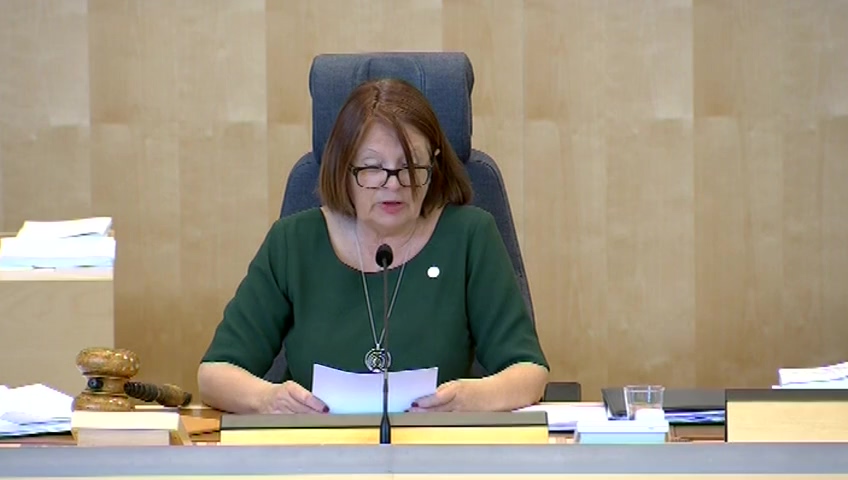 Stillbild från debatten i kammaren