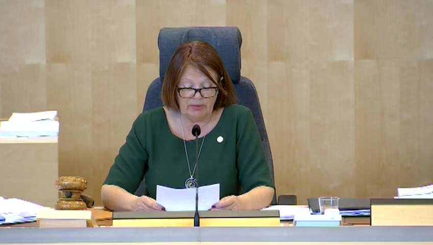 Stillbild från debatten i kammaren