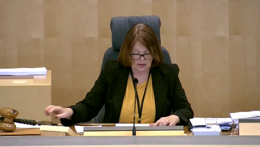 Stillbild från debatten i kammaren