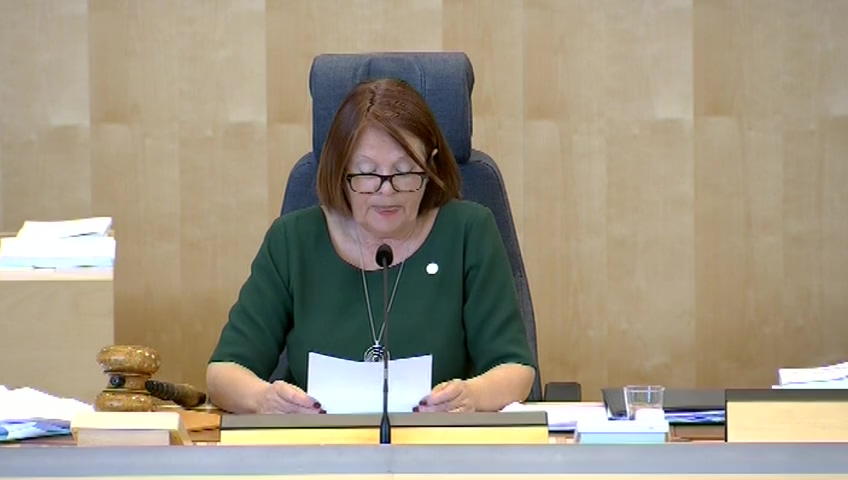 Stillbild från debatten i kammaren
