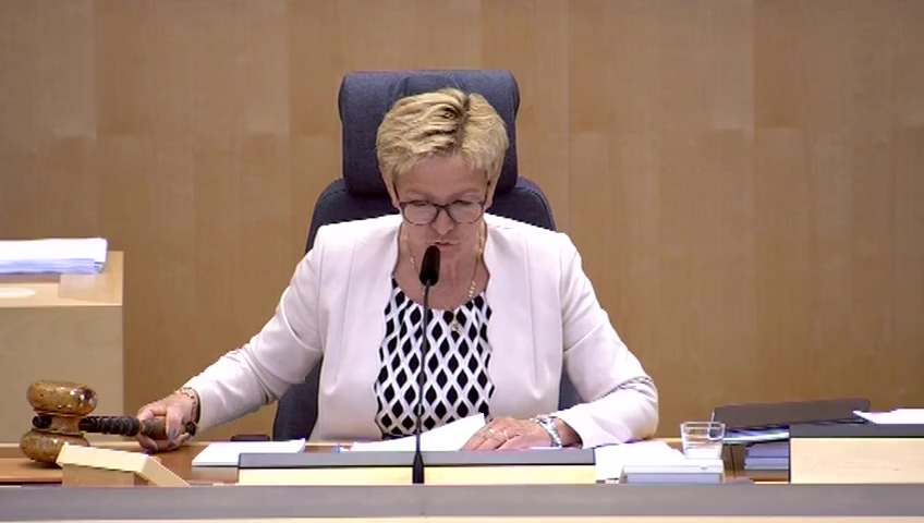 Stillbild från debatten i kammaren