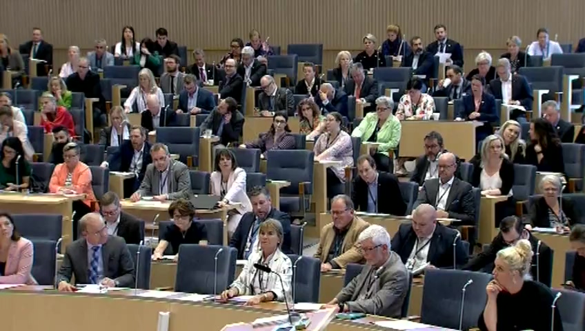 Stillbild från debatten i kammaren