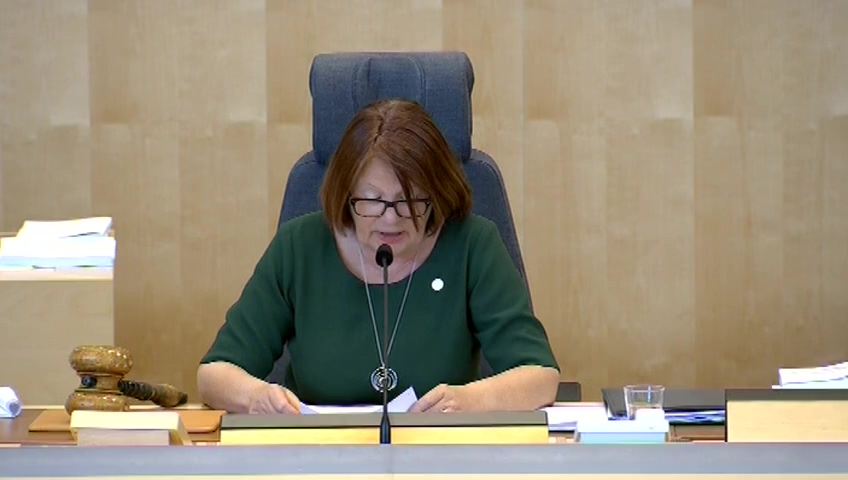 Stillbild från debatten i kammaren