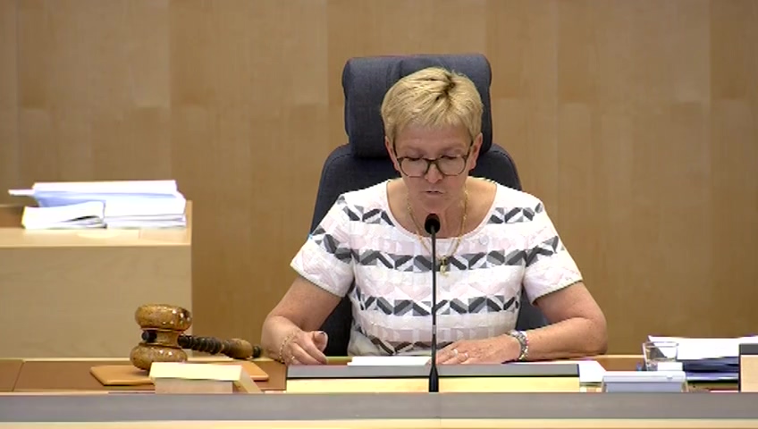 Stillbild från debatten i kammaren