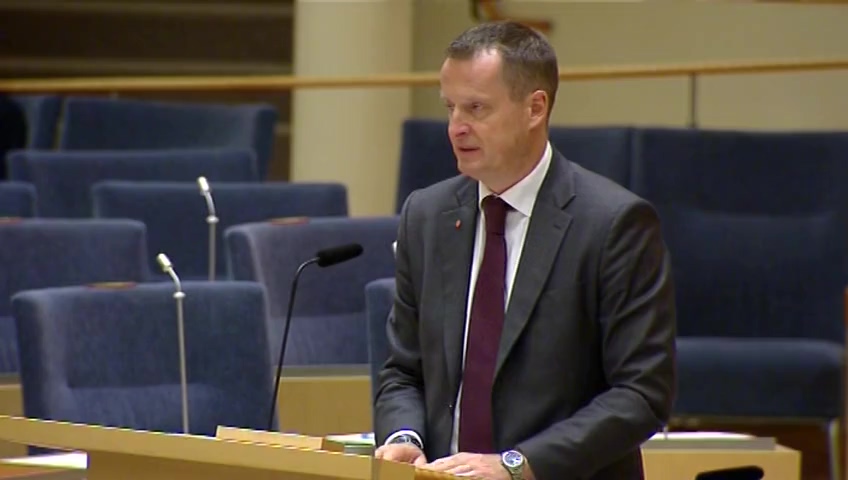 Stillbild från Interpellationsdebatt: Säkerhetsrutinerna på Svenska kraftnät