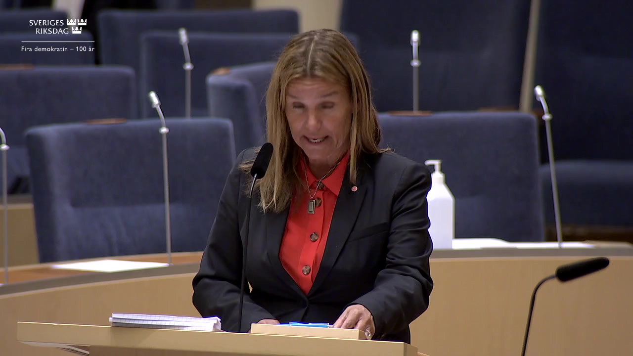 Stillbild från Interpellationsdebatt: EU-kommissionens kritik mot Sveriges jordbrukspolitik