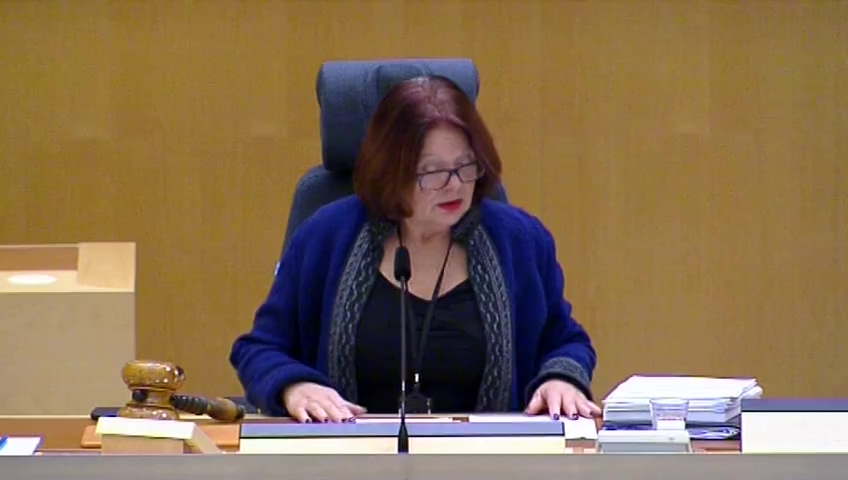 Stillbild från Debatt om förslag: Rättelse i lagar om ändring i offentlighets- och sekretesslagen