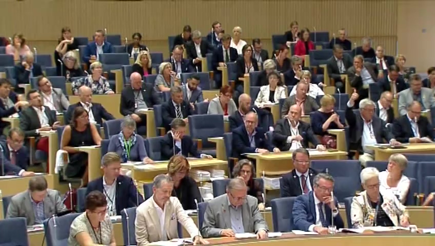 Stillbild från debatten i kammaren