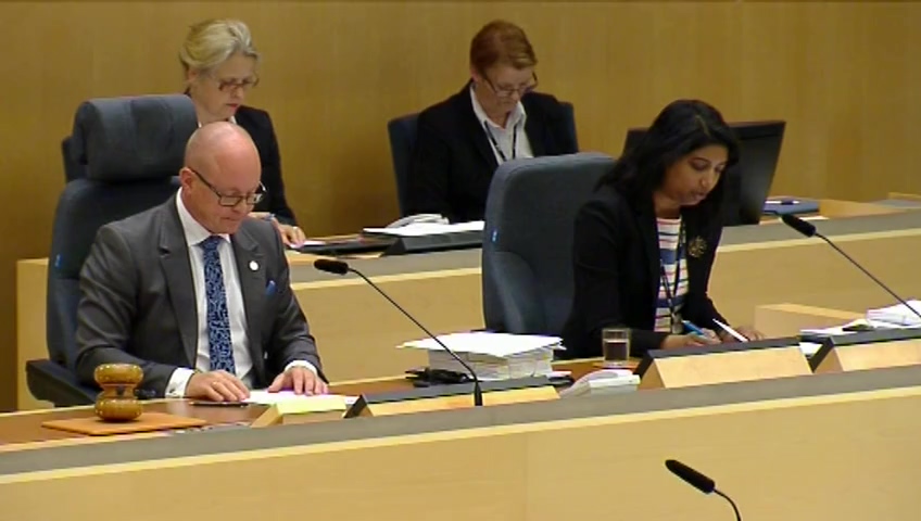 Stillbild från debatten i kammaren