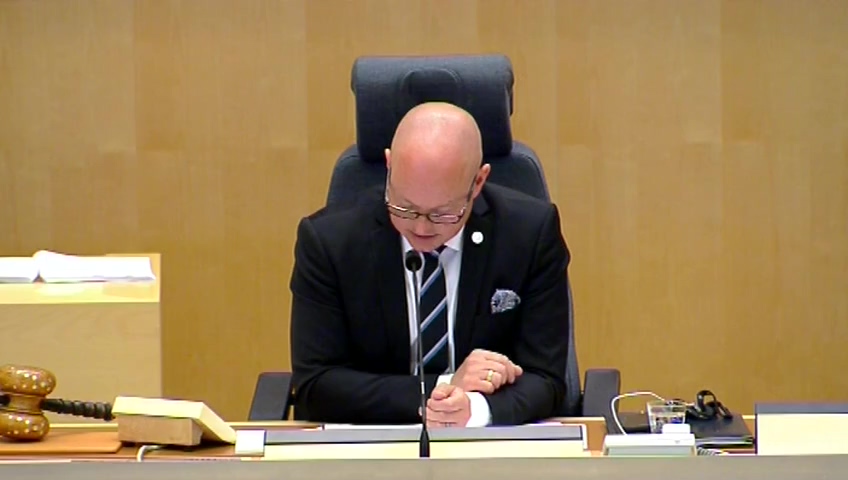 Stillbild från Debatt om förslag: Skriftväxling till skatteavtalet mellan Sverige och Schweiz