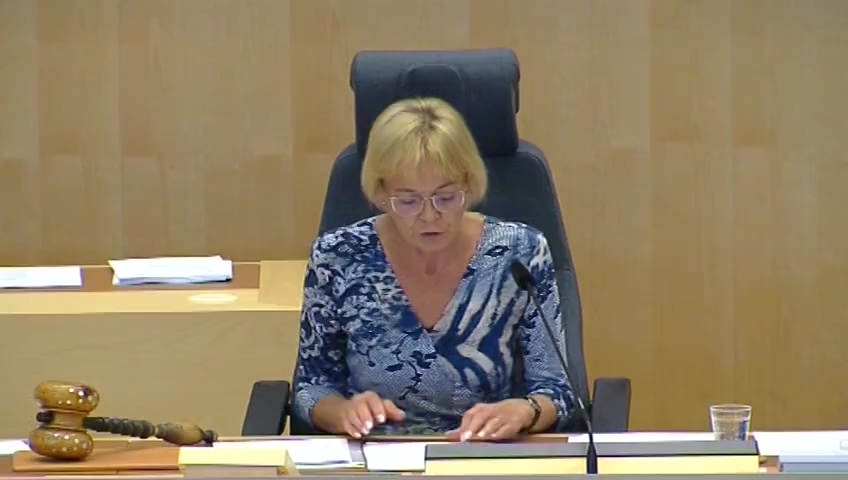 Stillbild från debatten i kammaren