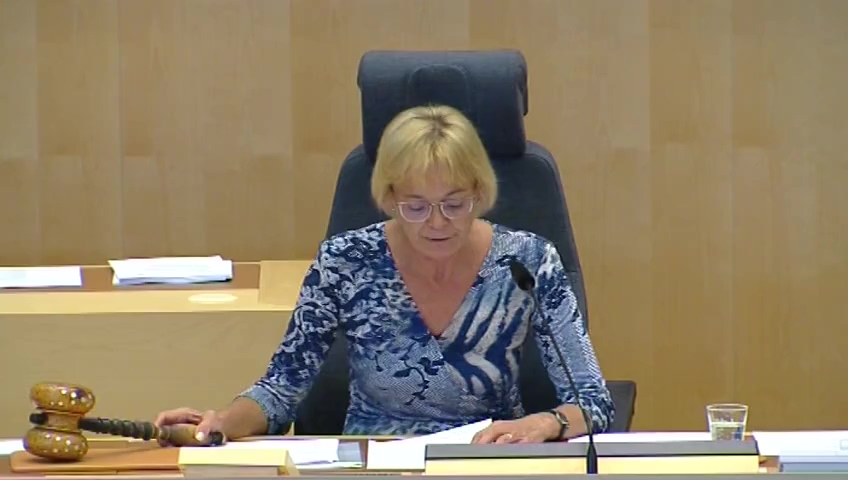 Stillbild från debatten i kammaren
