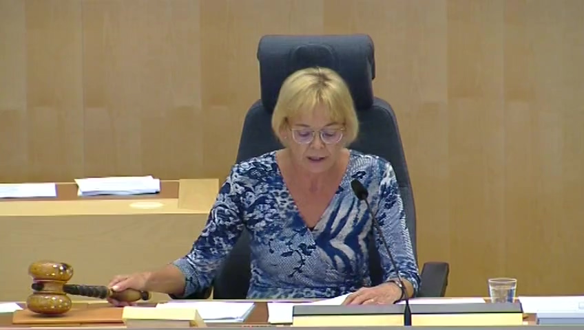 Stillbild från debatten i kammaren